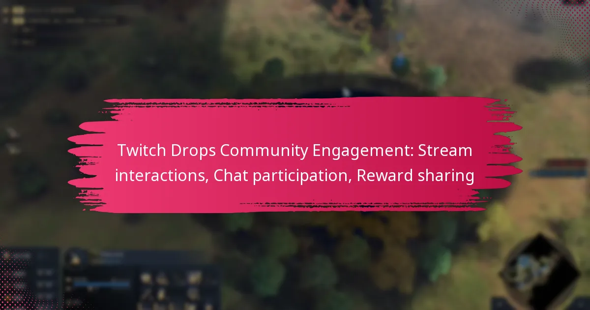 Twitch Drops Community Engagement: Stream interactions, Chat participation, Reward sharing