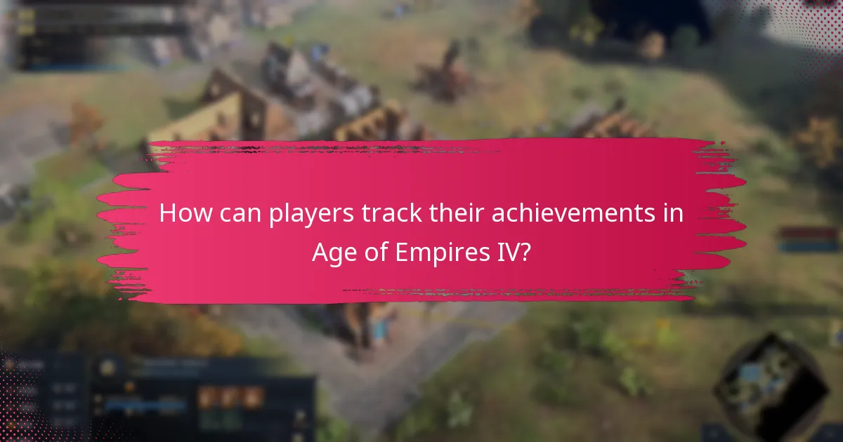 How can players track their achievements in Age of Empires IV?